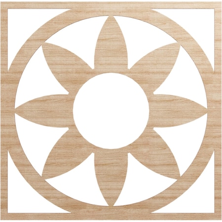 Ekena Millwork Blume Wood Fretwork Pierced Ceiling Medallion, Alder, 34"OD x 11 3/4"ID x 1/4"T CMWP34X34X0250BLAL